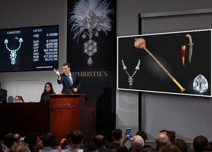 La frenética subasta por 96 millones de euros en joyas de la realeza