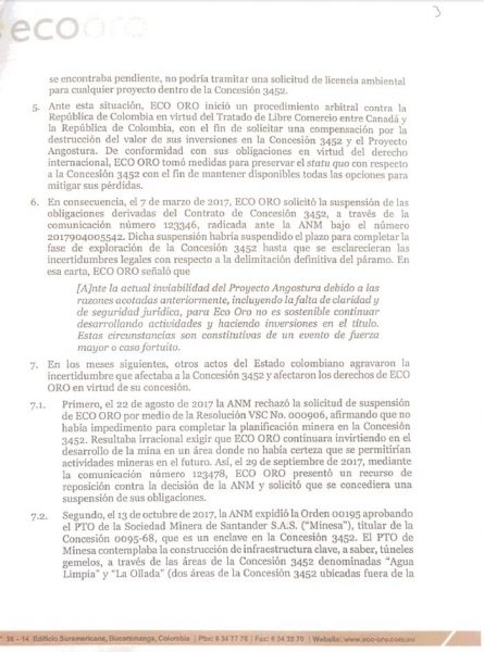  - La directora de la ANM espanta a la minería en Santurban