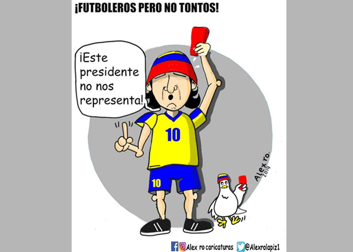 Caricatura: ¡Futboleros pero no tontos!