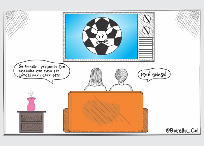 Caricatura: La goleada que nos metieron a los colombianos