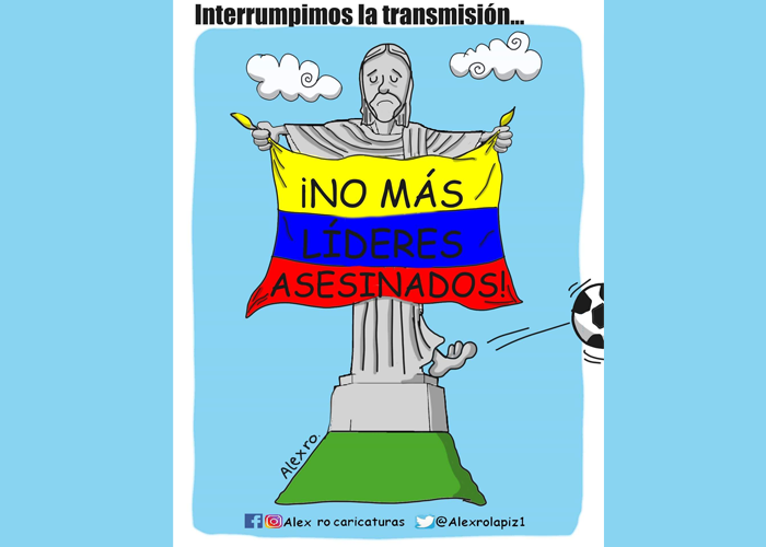 Caricatura: ¡Sigamos con los deportes mientras matan a nuestra gente!