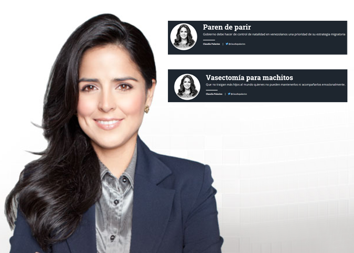 Claudia Palacios y su terca insistencia con la esterilización forzada