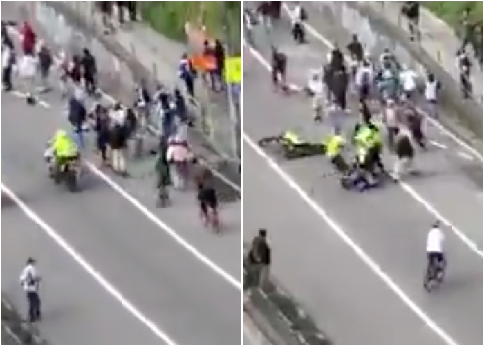 [VIDEO] Policía le pasa la moto por encima a varios 'skaters' que celebraban su día