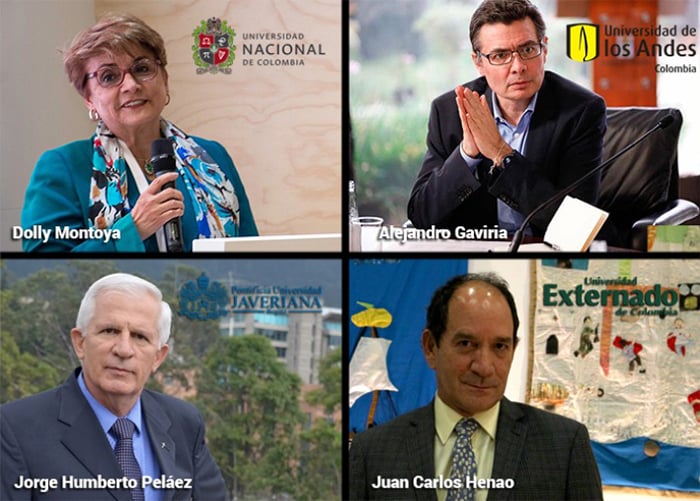 Quiénes mandan en las diez universidades más reconocidas de Colombia