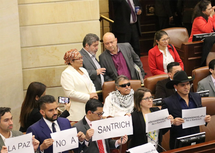 El infortunado debut de Santrich en el Congreso