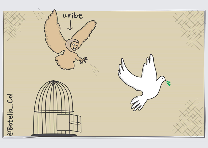 Caricatura: La cacería de la paz