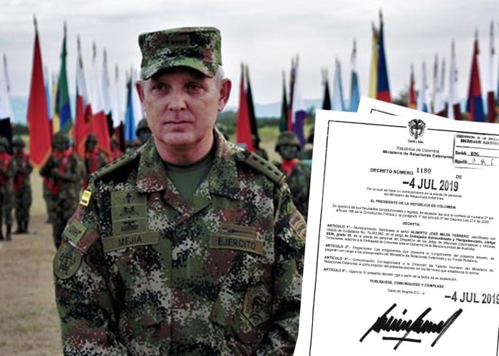 El general (r) Alberto Mejía, nuevo embajador en Australia