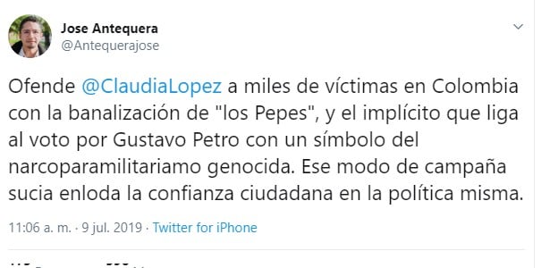  - La indignación que causó Claudia López por llamar Pepes a Peñalosa y Petro