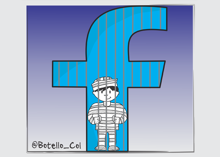 Caricatura: ¡Atrapados en la red!