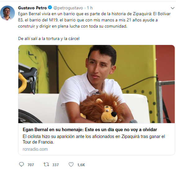  - El afán de Petro por aprovecharse de la imagen de Egan Bernal