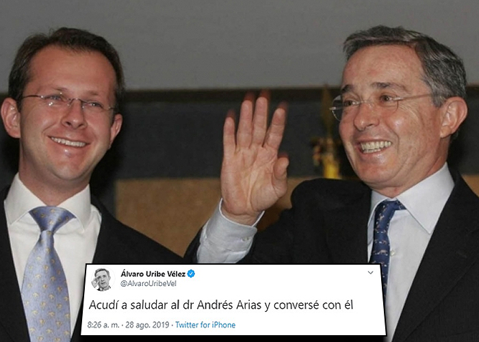 El reecuentro entre Uribe y Andrés Felipe Arias