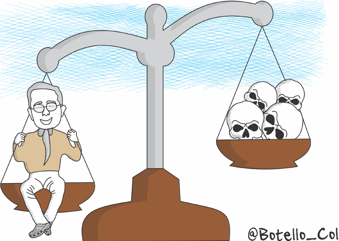 Caricatura: Uribe, a indagatoria