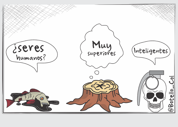 Caricatura: ¿Raza superior?