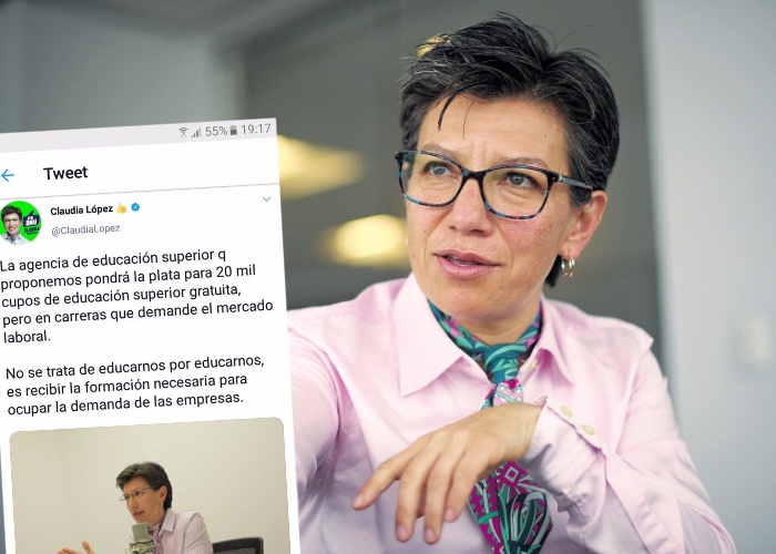 El video que desmiente a Claudia López por trino que borró