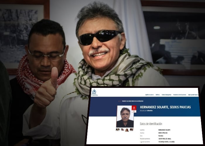 Así busca la Interpol a Santrich en el mundo