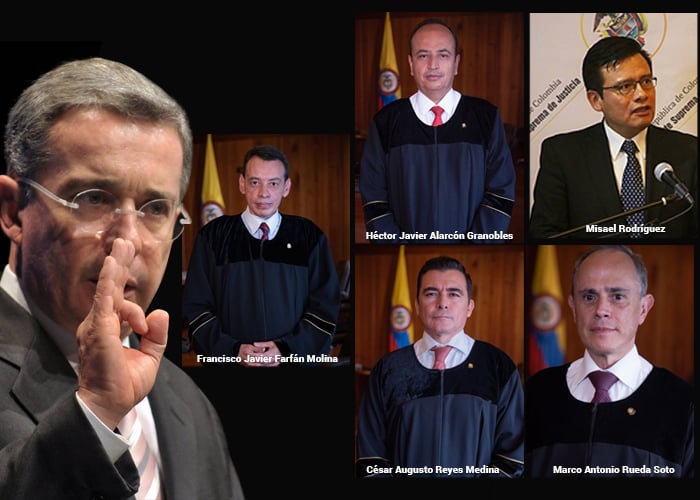 Los 5 jueces que definirán el futuro judicial de Uribe