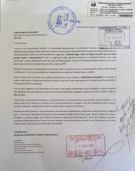 - Las palabras que le costaron el puesto al gerente de la Sociedad Portuaria de Buenaventura