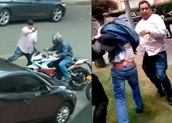 [VIDEO] Balacera y capturados por no saber manejar la moto que se robaron