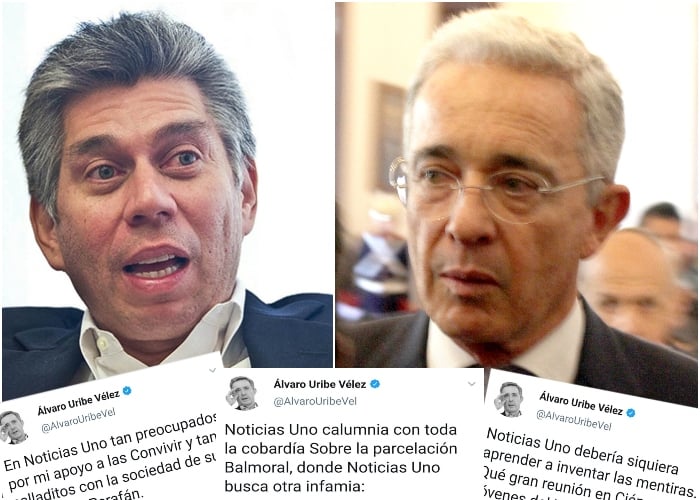 Los ataques de Álvaro Uribe a Noticias Uno