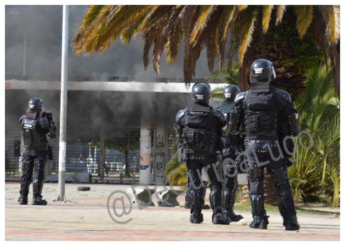 Esmad vs. Universidad Nacional. En fotos.