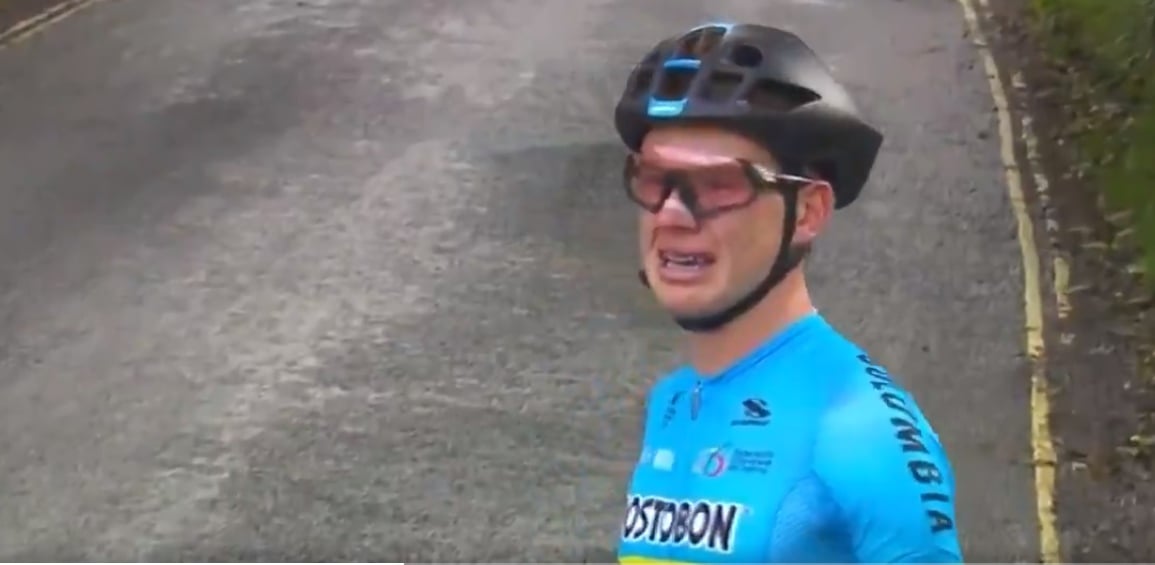 Video: El llanto del colombiano que iba a ganar el mundial de ciclismo pero el equipo lo traicionó