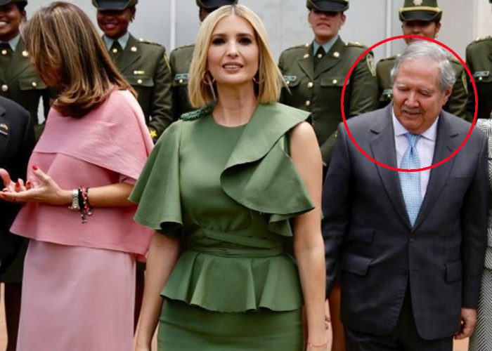 Se le fueron los ojos al Ministro de Defensa con Ivanka Trump
