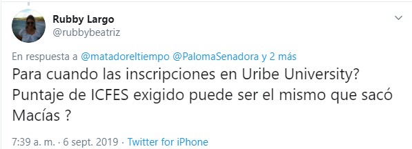  - "Trabajar al lado de Uribe es hacer muchos doctorados juntos" Paloma Valencia
