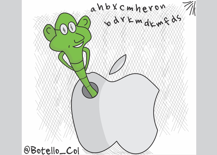 Caricatura: Las interceptaciones de Apple