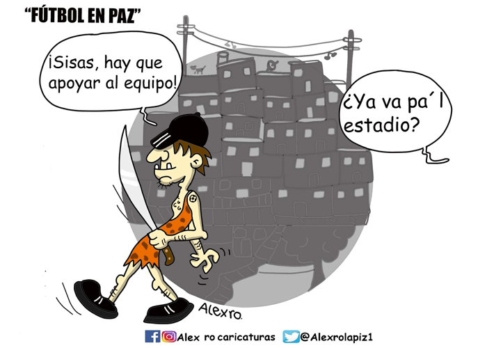 Caricatura: Fútbol en paz