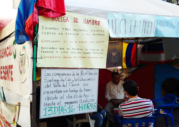 Pese a la continuidad de la convocatoria 437, persiste la huelga de hambre en Cali