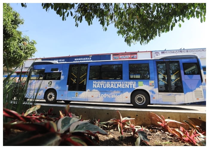 Así se ven los buses eléctricos que operarán en Medellín