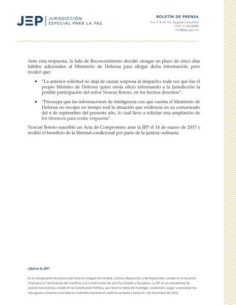Sorpresa en la JEP por falta de pruebas de ministro Botero contra Mayimbú - -- Las2orillas - Sorpresa en la JEP por falta de pruebas de ministro Botero contra Mayimbú