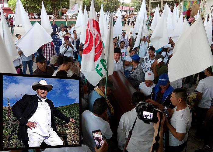 El entierro de integrante de las Farc en Mesetas, Meta