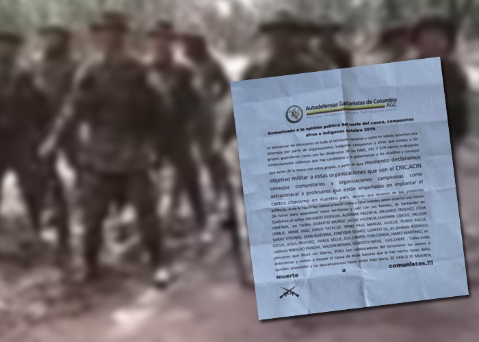 El Cauca sigue bajo amenaza