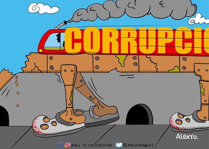 Caricatura: Los riesgos del metro elevado