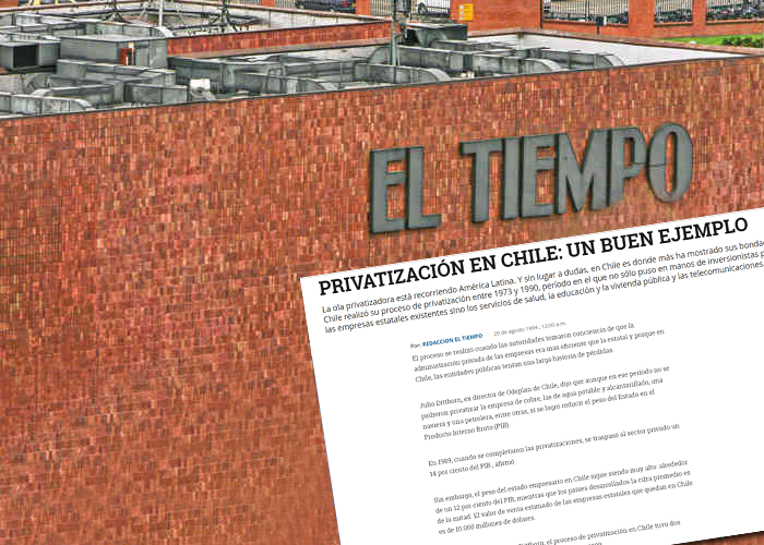 Cuando El Tiempo alababa el modelo neoliberal chileno