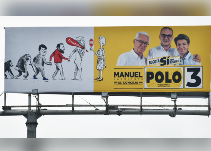 La creativa valla de Manuel Sarmiento que se va con toda contra Peñalosa