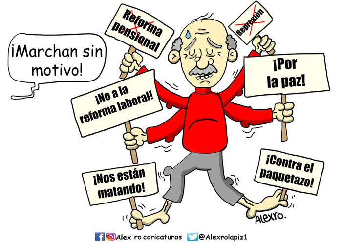 Caricatura: ¡Llegó la hora de una marcha nacional!