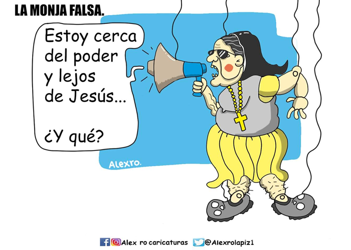 Caricatura: La monja falsa