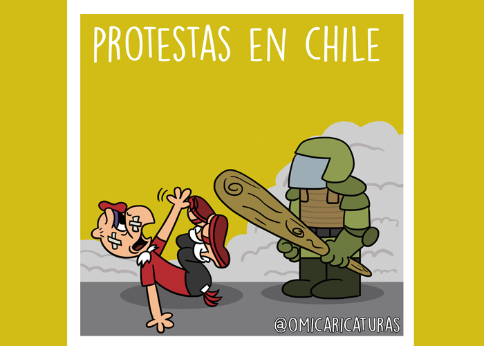 Caricatura: Así van las protestas en Chile