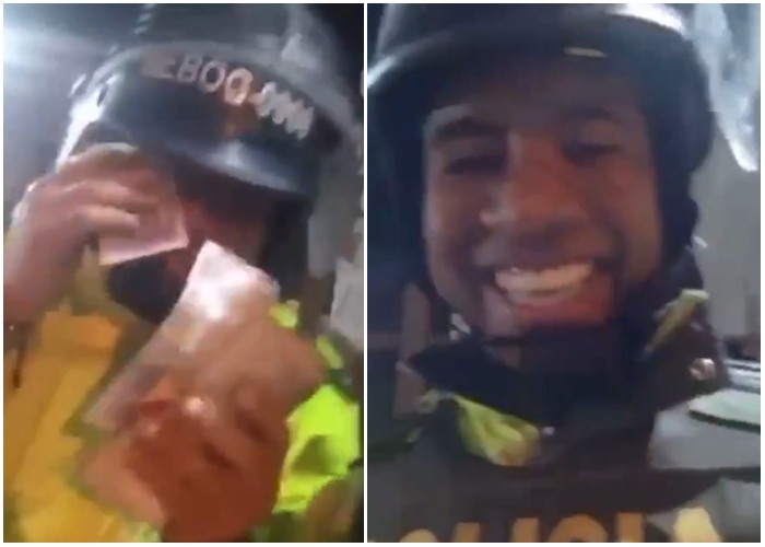 La burla de la policía a los que protestan por querer estudiar