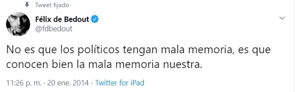  - El provocador Félix de Bedout convertido en el tuitero mayor