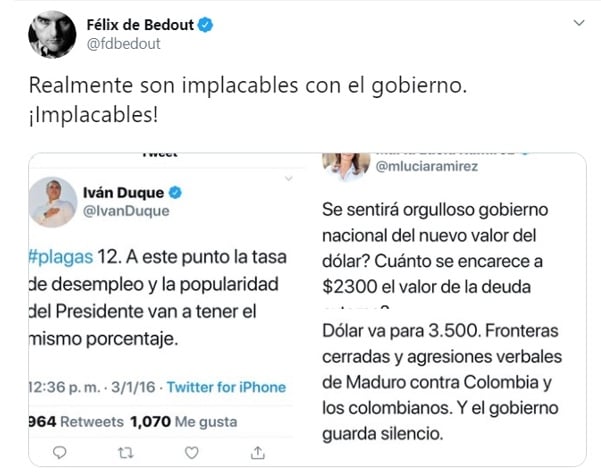  - El provocador Félix de Bedout convertido en el tuitero mayor