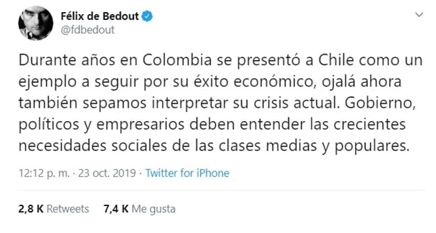 - El provocador Félix de Bedout convertido en el tuitero mayor