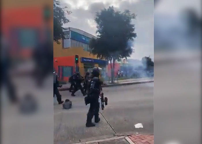 [Videos] ESMAD siembra caos en Paro Nacional desde temprano en Bogotá