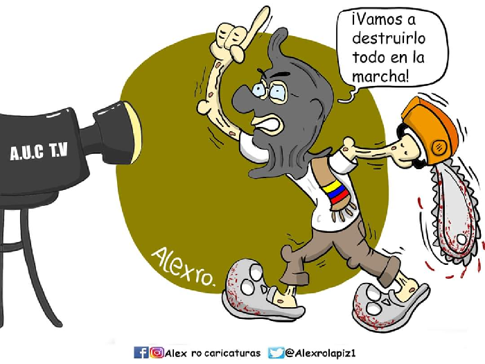 Caricatura: ¡Sí al paro, no a los violentos!