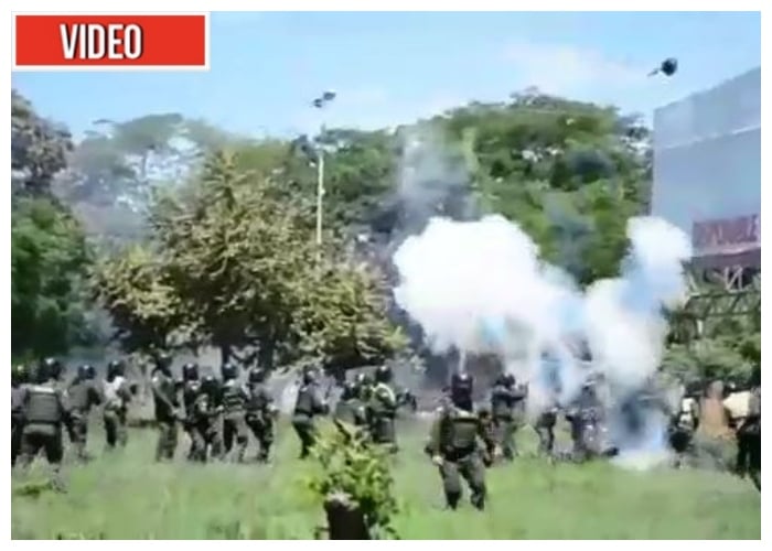 VIDEO: La agonía de un policía herido en las protestas