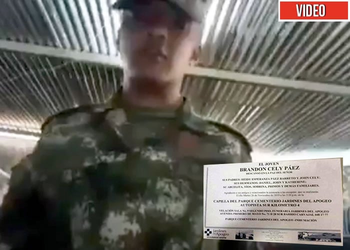 Brandon, el soldado que se suicidó después de apoyar el paro