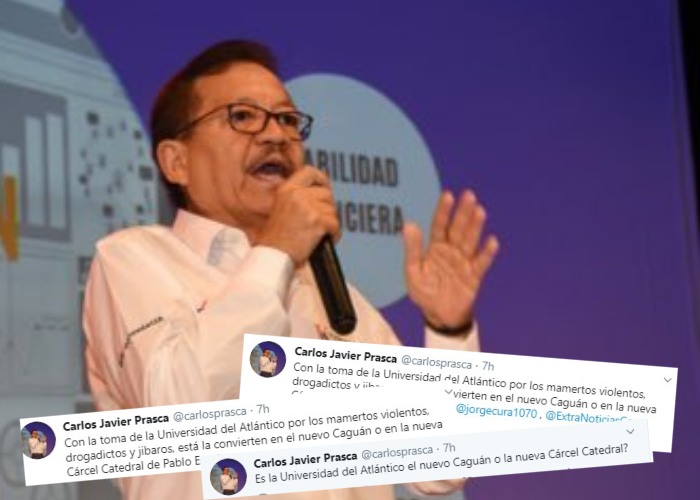 Bombardeo de trinos del exrector Prasca contra la Uniatlántico