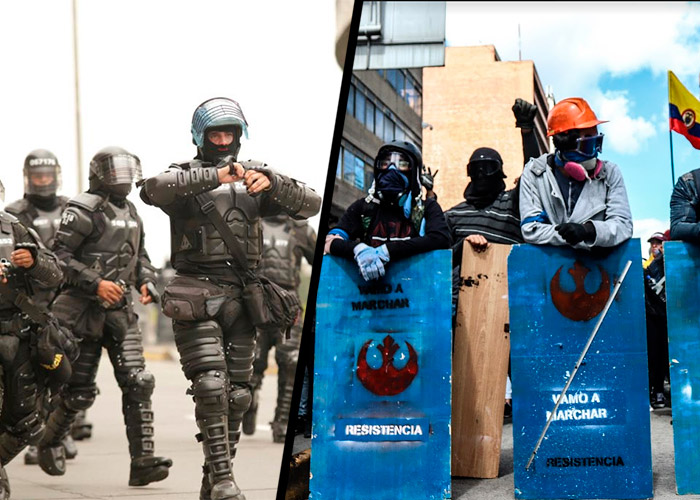 La Primera Línea, el escuadrón anti-Esmad que cuestiona la violencia legítima del Estado